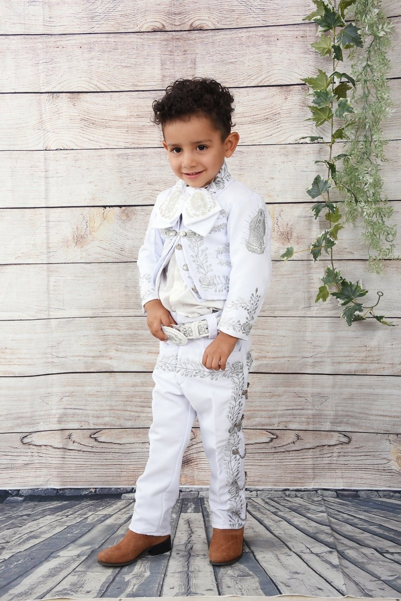 Kids Charro Suit for Baptism (7 piece set) - CharroAzteca.com