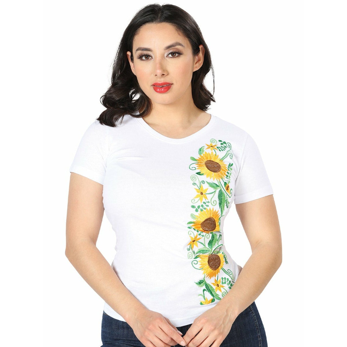 Mexican Embroidered Shirt - Girasoles - CharroAzteca.com
