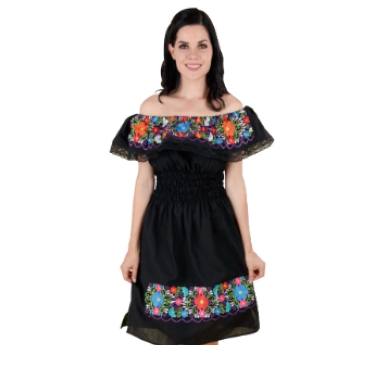 Vestido artesanal bordado - CharroAzteca.com