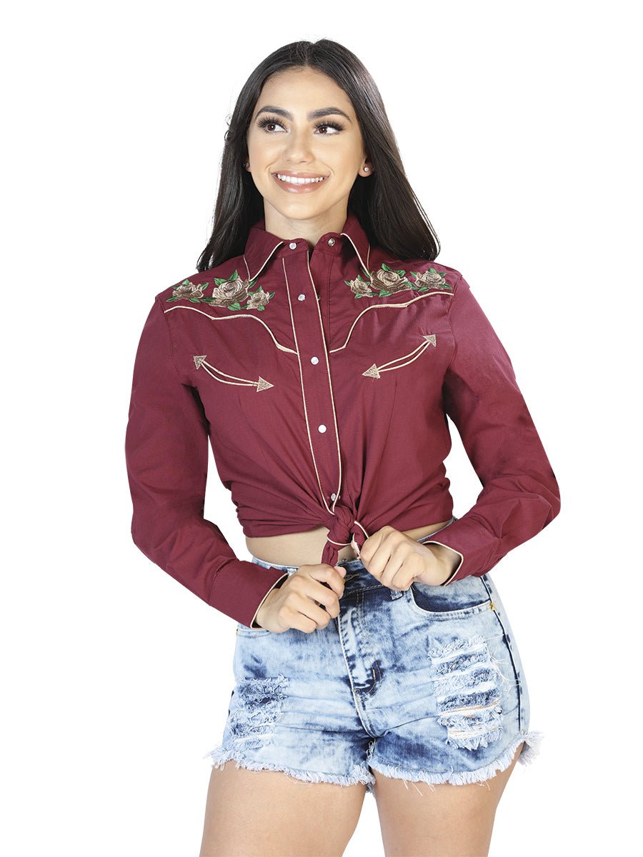 Blusa Vaquera de Mujer - Rosa - CharroAzteca.com