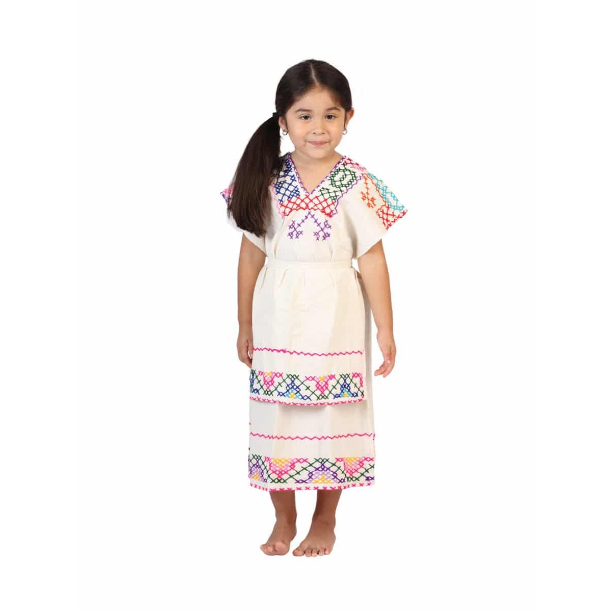 Girls Handmade Mexican Dress - CharroAzteca.com