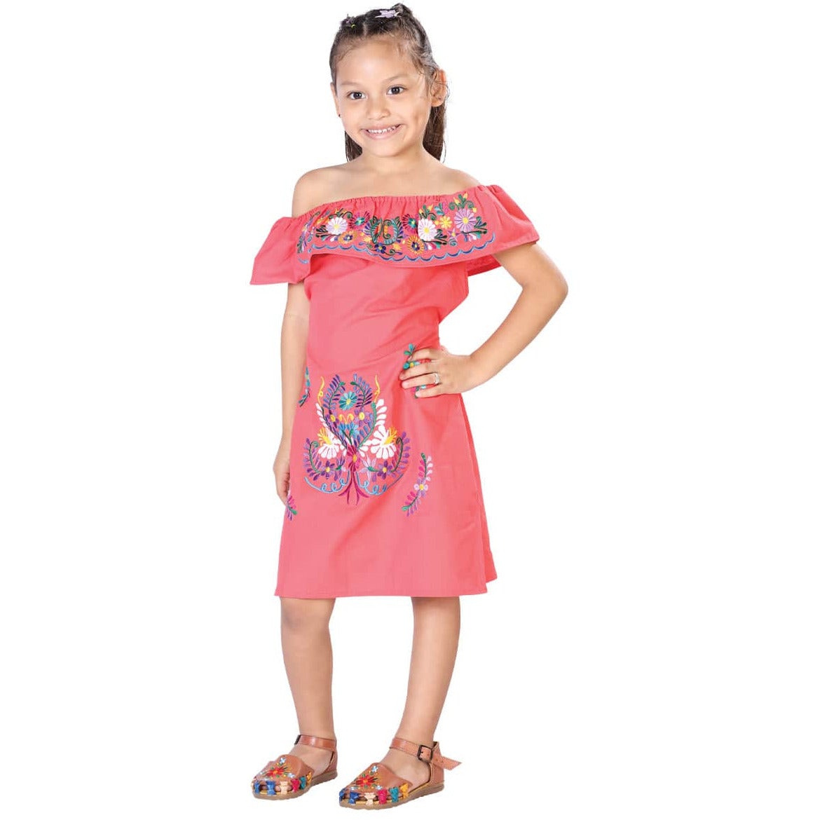 Girls Handmade Mexican Dress - Isabel - CharroAzteca.com