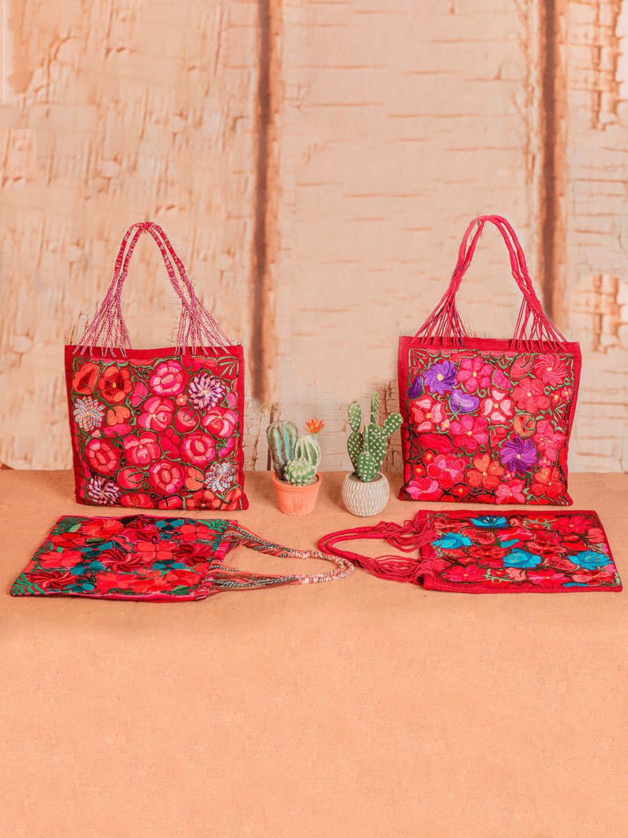 Hand made Mexican embroidered bag - CharroAzteca.com