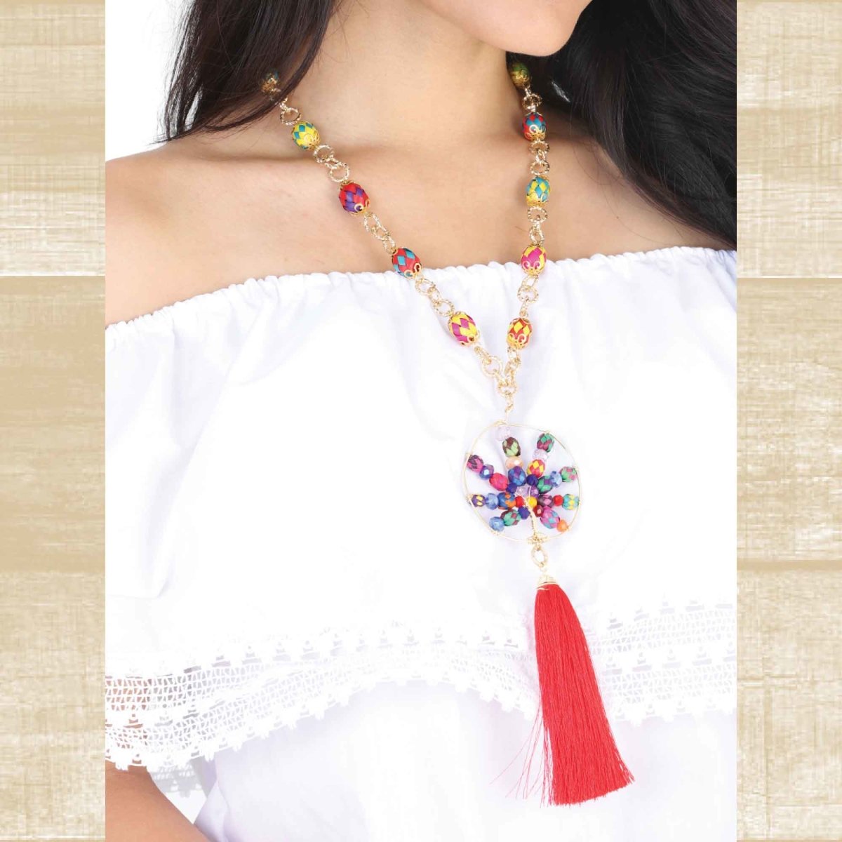 Handmade Mexican Necklace - CharroAzteca.com