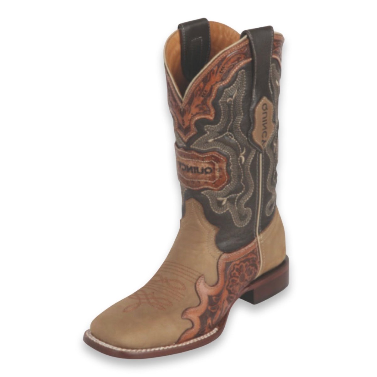 Men's Hand Tooled Leather Rodeo Boot - CharroAzteca.com