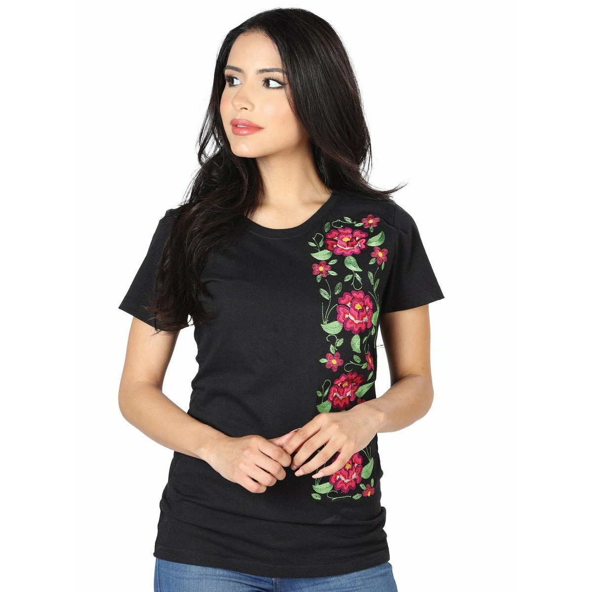 Mexican Embroidered Shirt - Rosas - CharroAzteca.com
