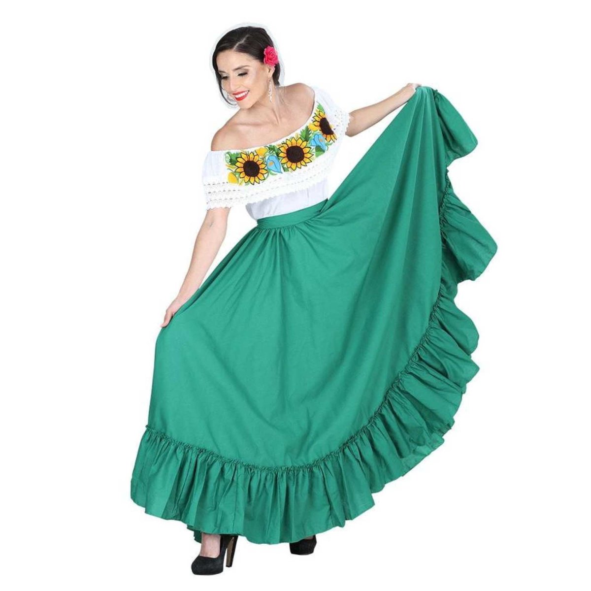 Mexican Folklorico Falda De Ensayo - Practice Skirt - CharroAzteca.com