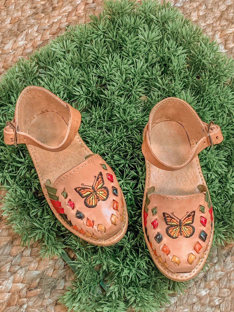 Mexican Handmade Little girls sandal - CharroAzteca.com