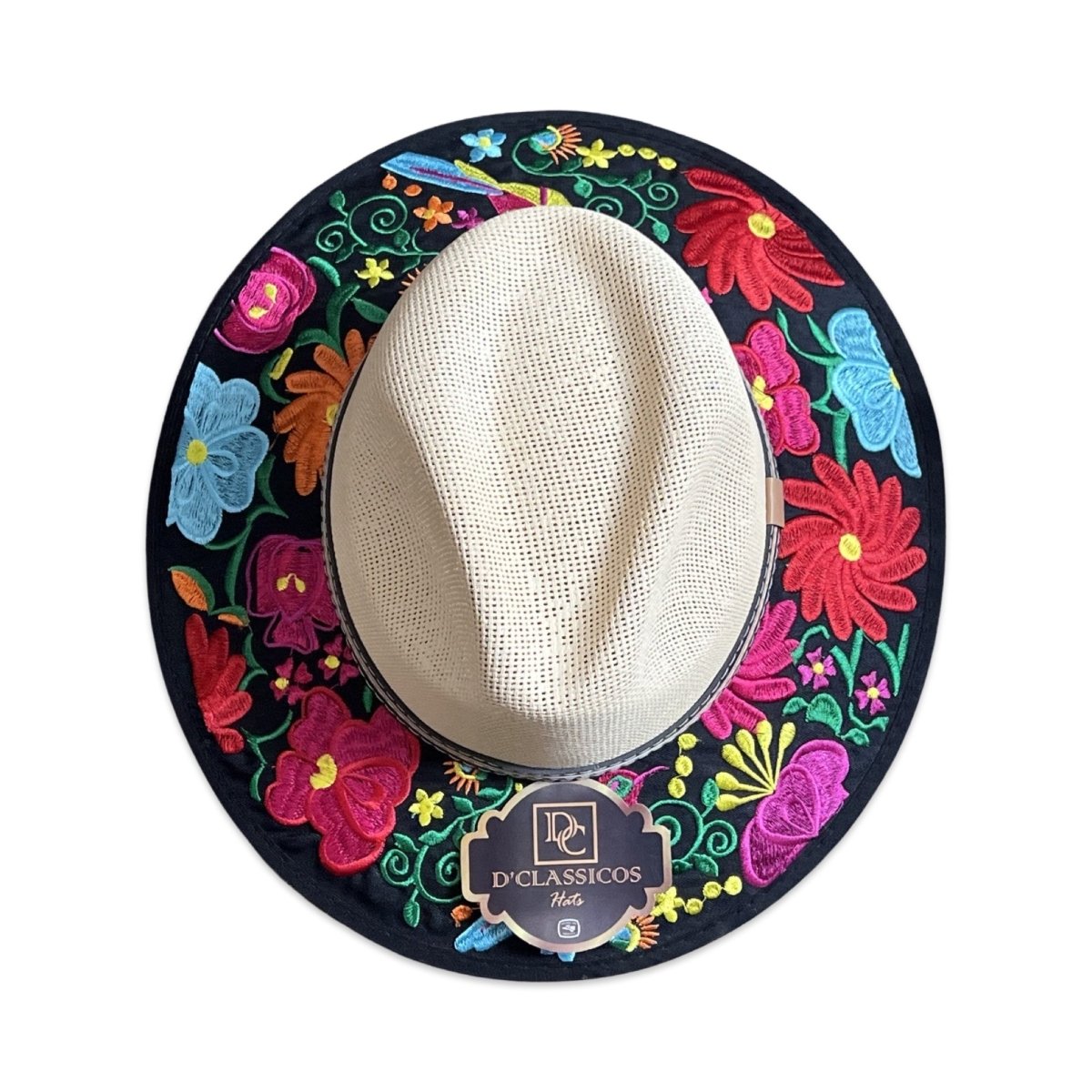 NEW! Women Embroidered Mexican Sombrero - Flowers - CharroAzteca.com