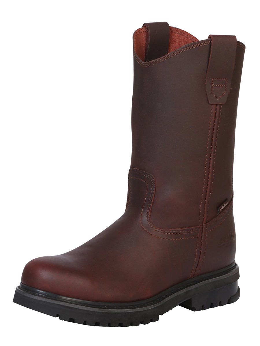 Roper Style Work Boot w/ Steel Toe (Establo brand) - CharroAzteca.com
