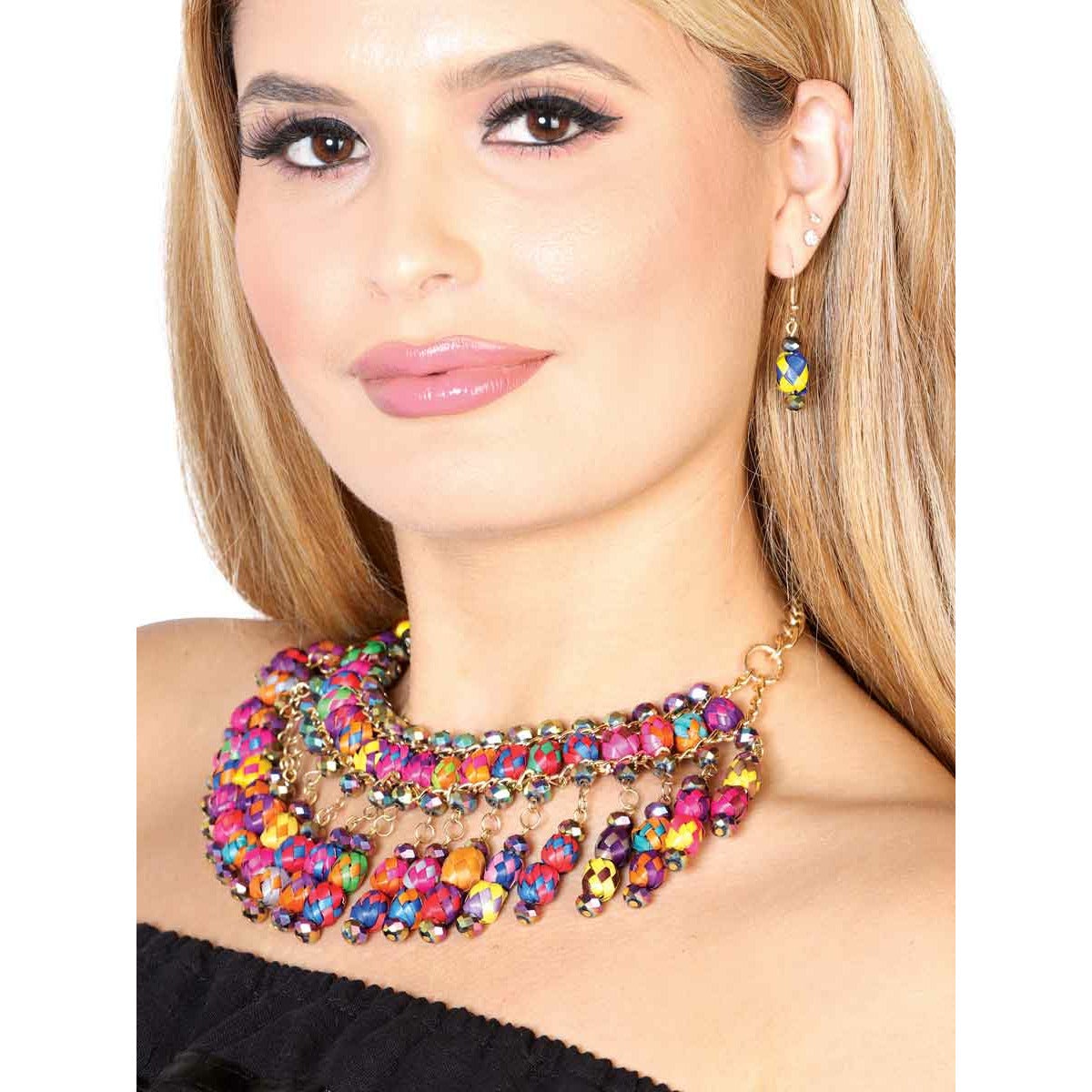 Set Artesanal Necklace-Earrings - CharroAzteca.com