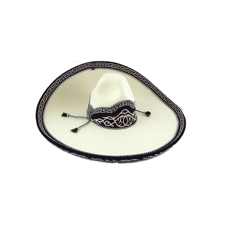 Sombrero Forrado - Blanco - CharroAzteca.com