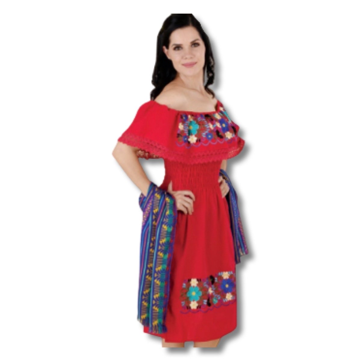 Vestido artesanal bordado - CharroAzteca.com