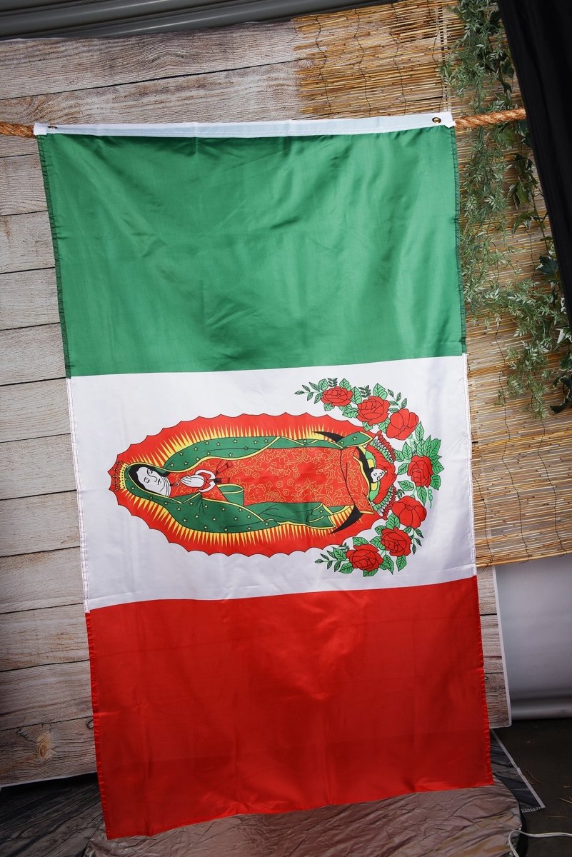 Virgencita Mexico flag - CharroAzteca.com