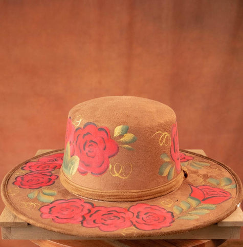 Women Hand Painted Mexican Sombrero - CharroAzteca.com