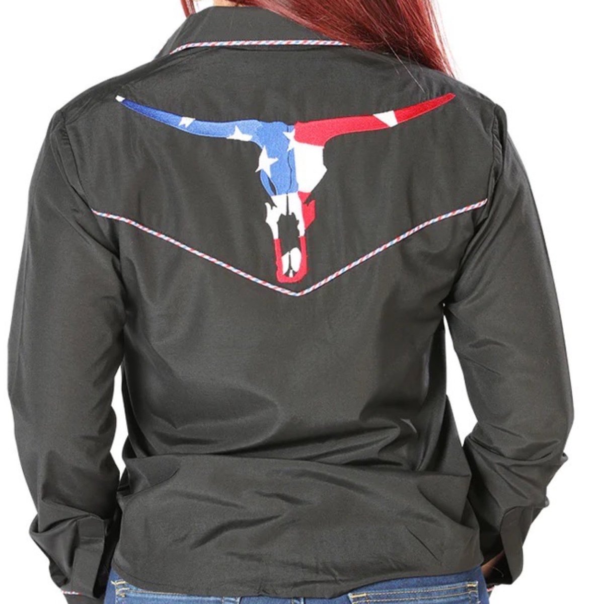 Women's Long Sleeve Western Shirt - Bull - CharroAzteca.com