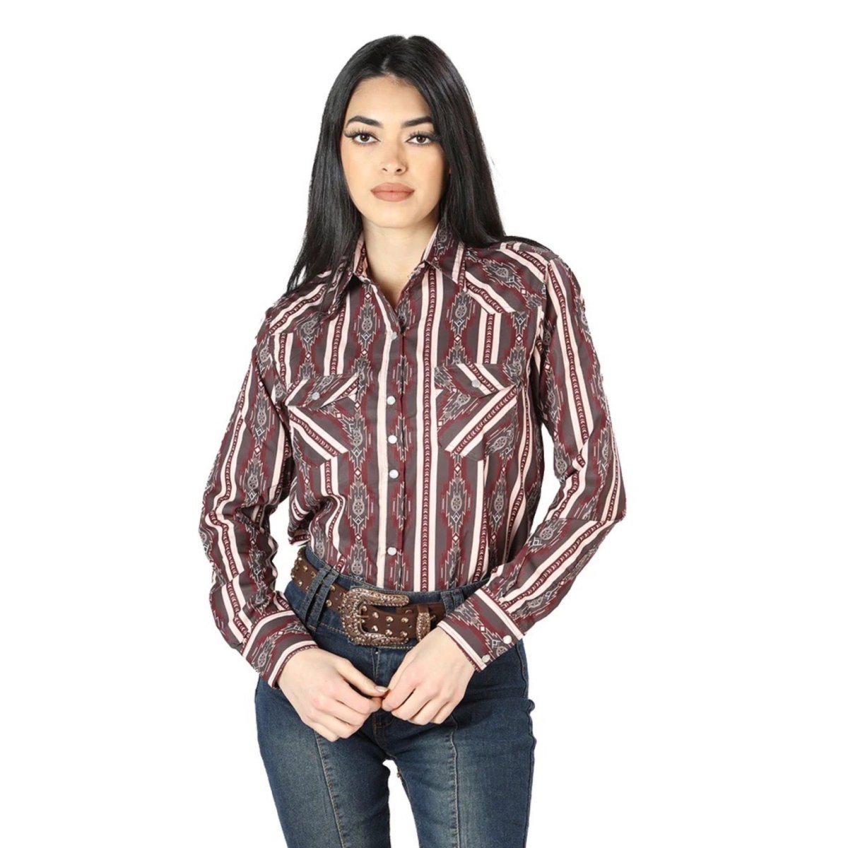 Fycar Gilet Cowboy Mucca Donna - Giacche, Gilet, Camicie e t-Shirt