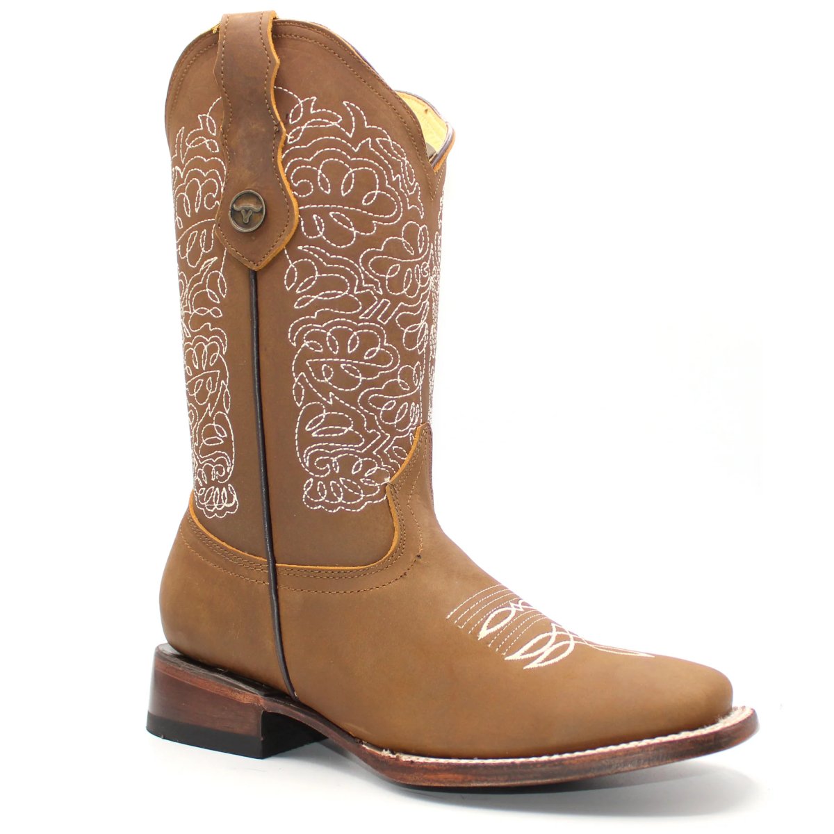 Women's Wide Square Toe Western Boot - CharroAzteca.com